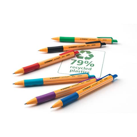 Espositore da banco 32 penne a sfera Stabilo Pointball - colori assortiti - 6030/32-1